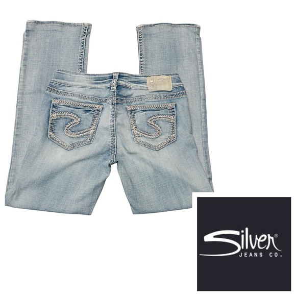Silver Jeans Suki Slim Bootcut Womens Jeans 28x30 Whiskers Fades‎ Western Rodeo - Picture 1 of 12